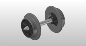 NPE NZ33284 - H0 Radsatz-Einfachspeichen Schwarz - Ø 10 mm Schmal (Spitzenlager)
